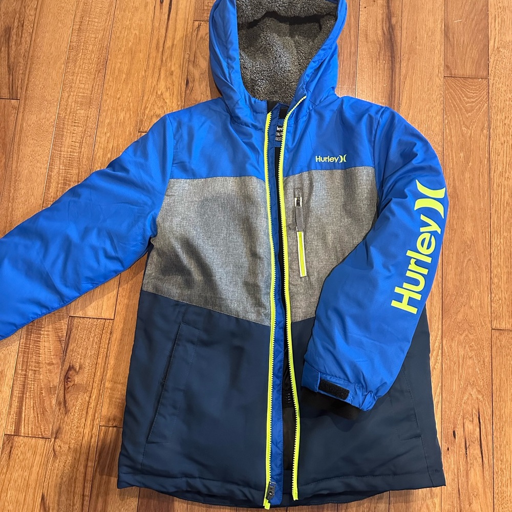 Hurley Black and Blue Fleece Jacket